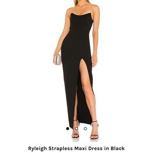 Superdown Ryleigh Strapless Maxi Dress in Black